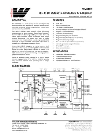  Datasheet Preview Page 1