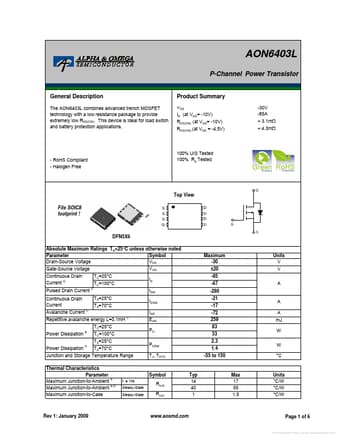  Datasheet Preview Page 1