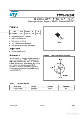  Datasheet Preview Page 1