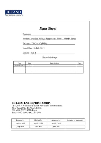 Datasheet Preview Page 1