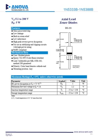  Datasheet Preview Page 1