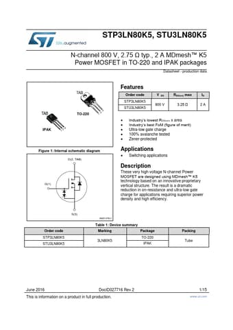 Datasheet Preview Page 1