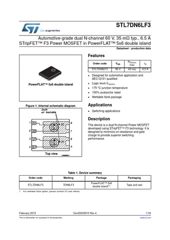  Datasheet Preview Page 1