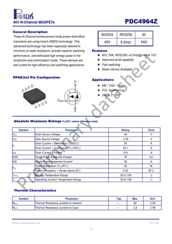  Datasheet Preview Page 1