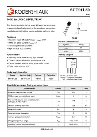  Datasheet Preview Page 1