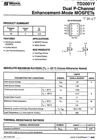  Datasheet Preview Page 1