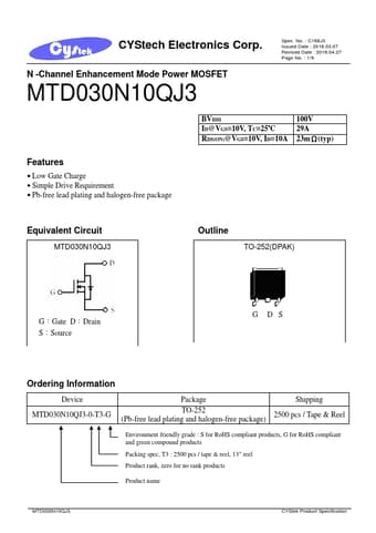  Datasheet Preview Page 1