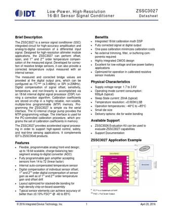  Datasheet Preview Page 1