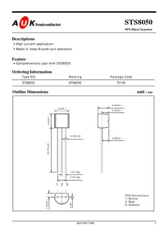  Datasheet Preview Page 1