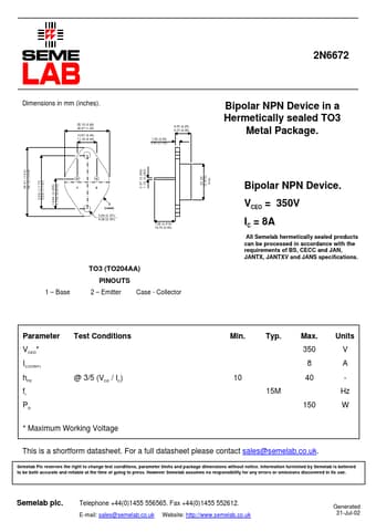  Datasheet Preview Page 1
