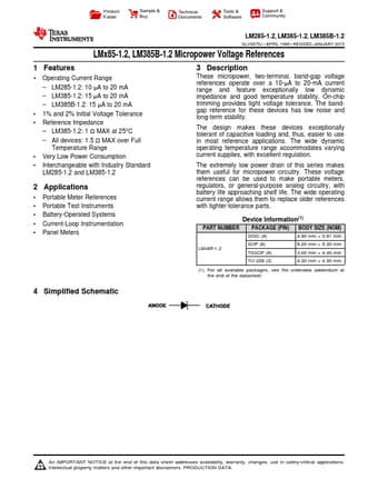  Datasheet Preview Page 1