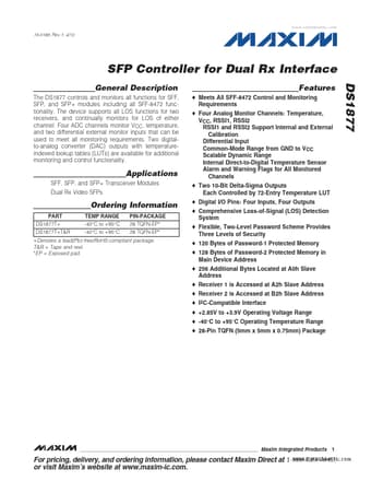  Datasheet Preview Page 1