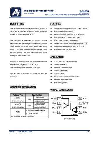  Datasheet Preview Page 1