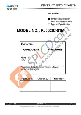  Datasheet Preview Page 1