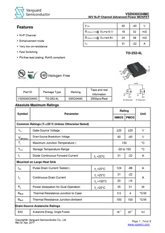  Datasheet Preview Page 1