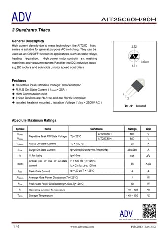  Datasheet Preview Page 1