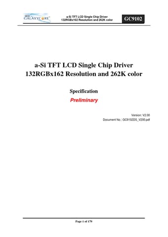  Datasheet Preview Page 1