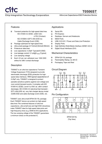  Datasheet Preview Page 1