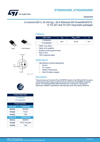 Datasheet Preview Page 1