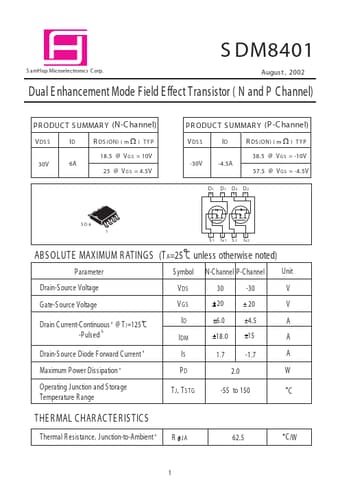  Datasheet Preview Page 1