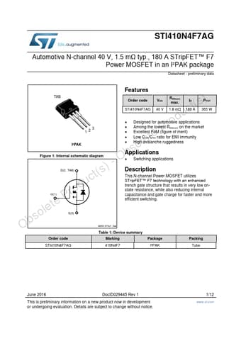  Datasheet Preview Page 1