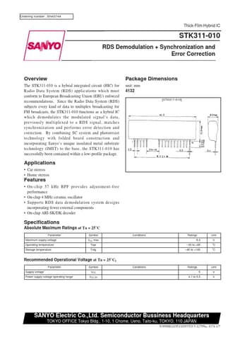  Datasheet Preview Page 1