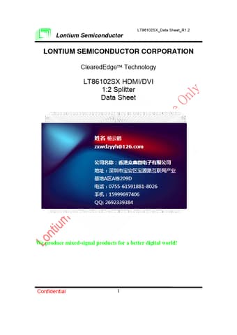  Datasheet Preview Page 1