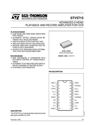  Datasheet Preview Page 1