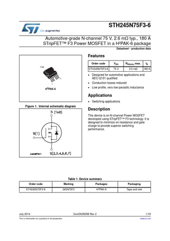  Datasheet Preview Page 1