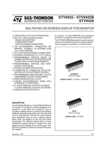  Datasheet Preview Page 1