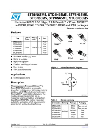  Datasheet Preview Page 1