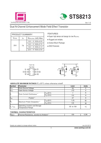  Datasheet Preview Page 1