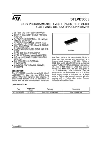  Datasheet Preview Page 1