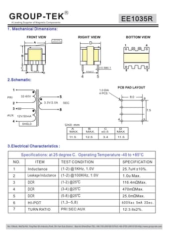  Datasheet Preview Page 1