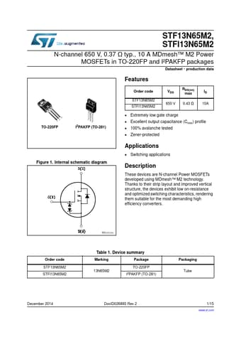  Datasheet Preview Page 1
