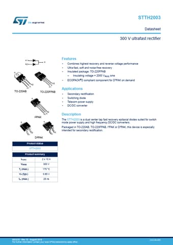  Datasheet Preview Page 1