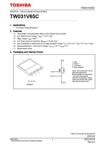  Datasheet Preview Page 1