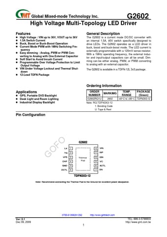  Datasheet Preview Page 1