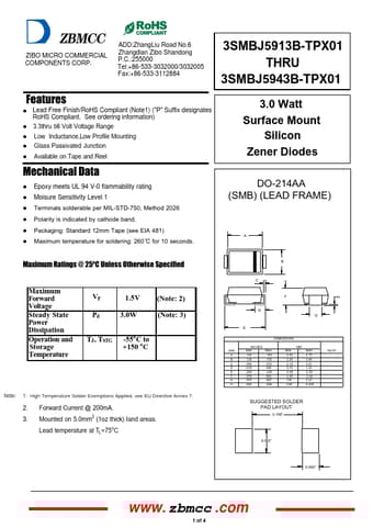  Datasheet Preview Page 1
