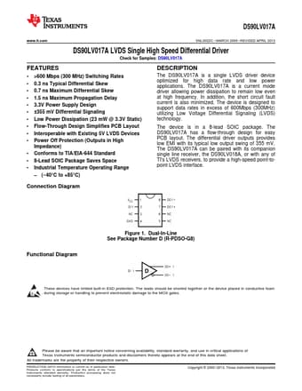  Datasheet Preview Page 1