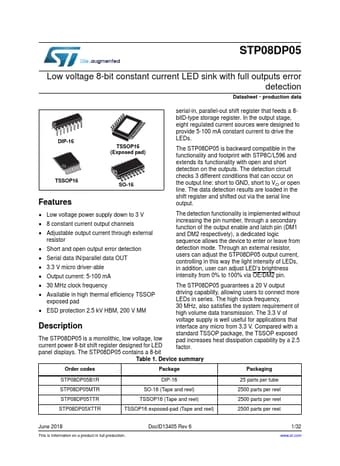  Datasheet Preview Page 1