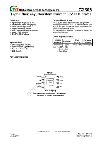  Datasheet Preview Page 1