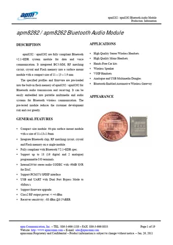  Datasheet Preview Page 1