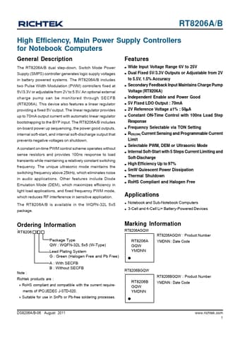  Datasheet Preview Page 1