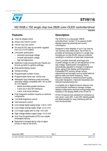  Datasheet Preview Page 1
