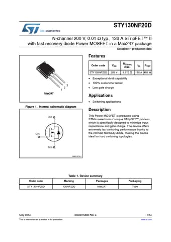  Datasheet Preview Page 1