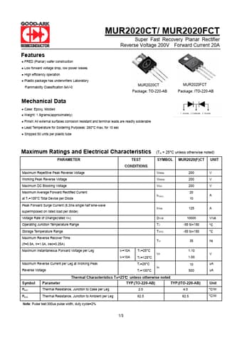  Datasheet Preview Page 1