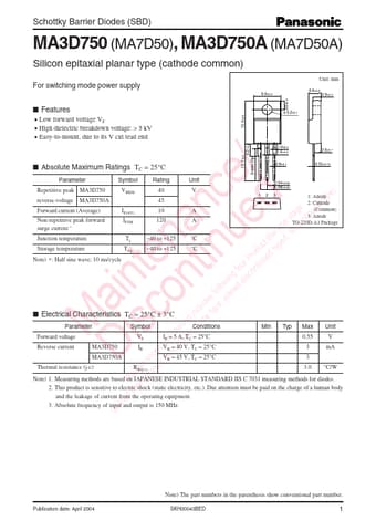  Datasheet Preview Page 1