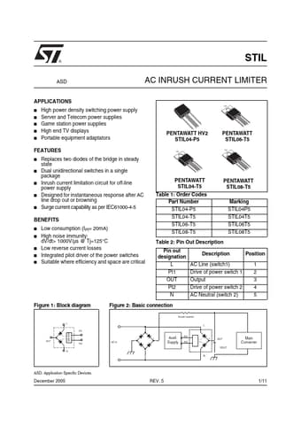  Datasheet Preview Page 1
