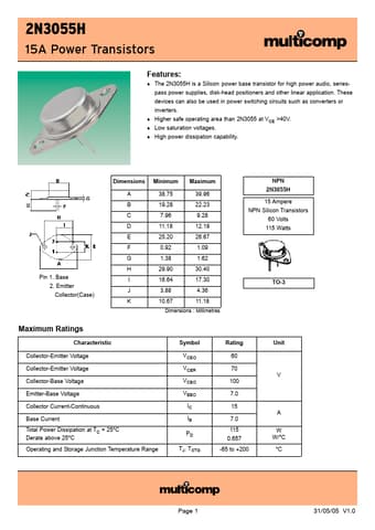  Datasheet Preview Page 1